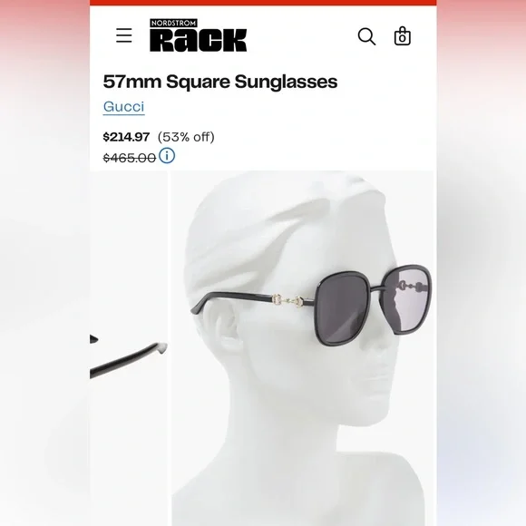 Square Gucci sunglasses - Picture 12 of 13